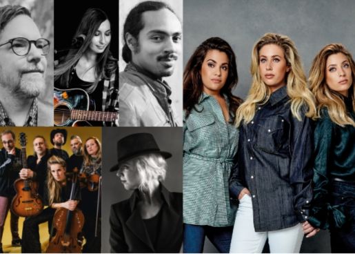Portretten van een deel van de deelnemende artiesten Artists Against ALS 2023